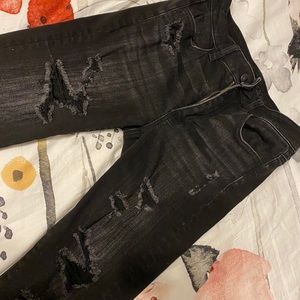American Eagle Black Jeans AE distressed